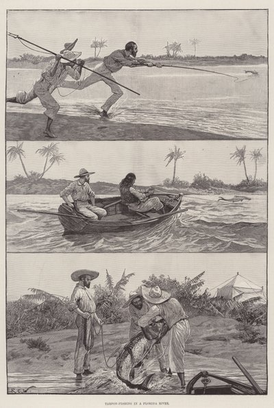 Tarpon-Fishing in a Florida River by Richard Caton Woodville junior